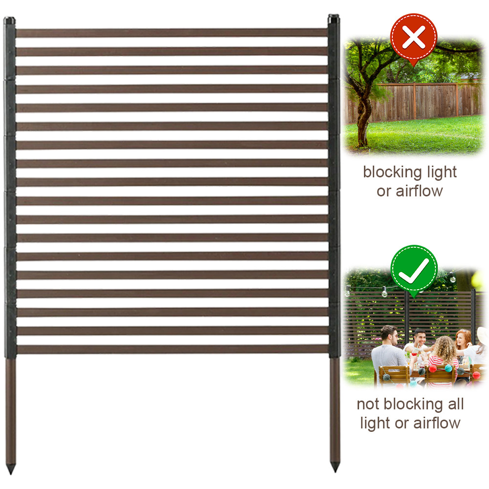 ** 3 Ft W X 4 Ft H Metal Privacy Fence Outdoor Privacy Screen PE ...