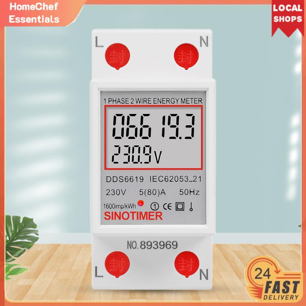 Digital Electricity Usage Monitor LCD Display 220V 230V Electric Energy ...