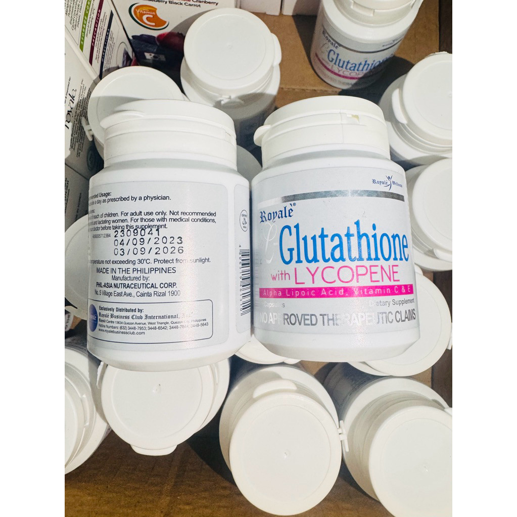 royale glutathione capsule L-Glutathione with Lycopene[ky)former{B'Pinkish;eV;Glow one-businessday Select a pack:Pack of 1 Buy Vaseline Gluta-Hya Dewy