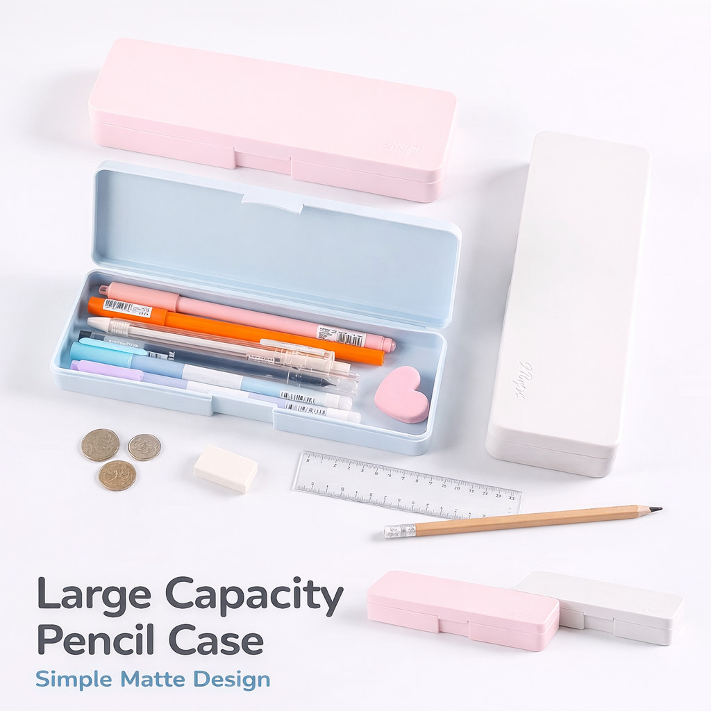GOODAY Large Capacity PP Matte Pencil Case Pencil Box for Student ...