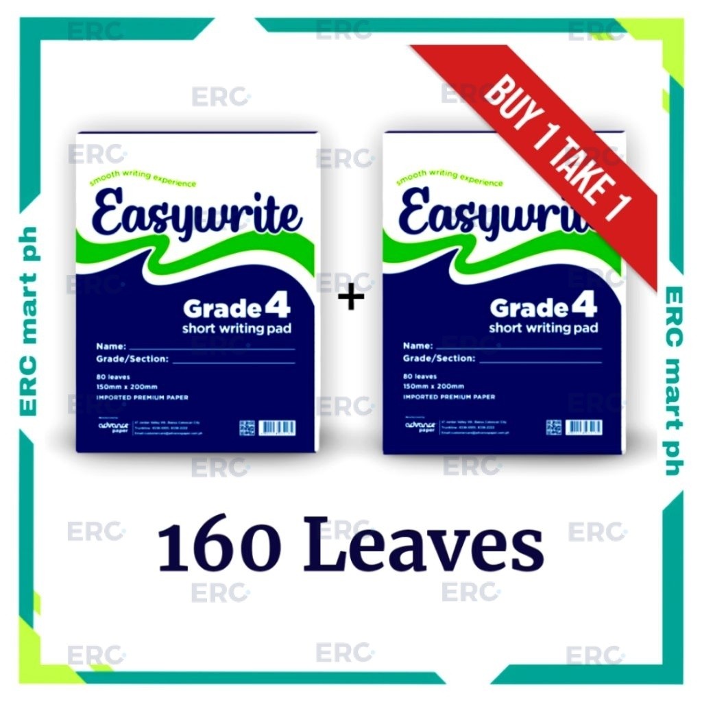 ERC Buy1-Get-1 Easywrite Set | Grade 1 - 4 Paper Writing Notebook for ...