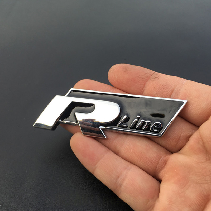 3D Metal Car Body Sticker RLine R Emblem Sticker For Volkswagen Passat ...