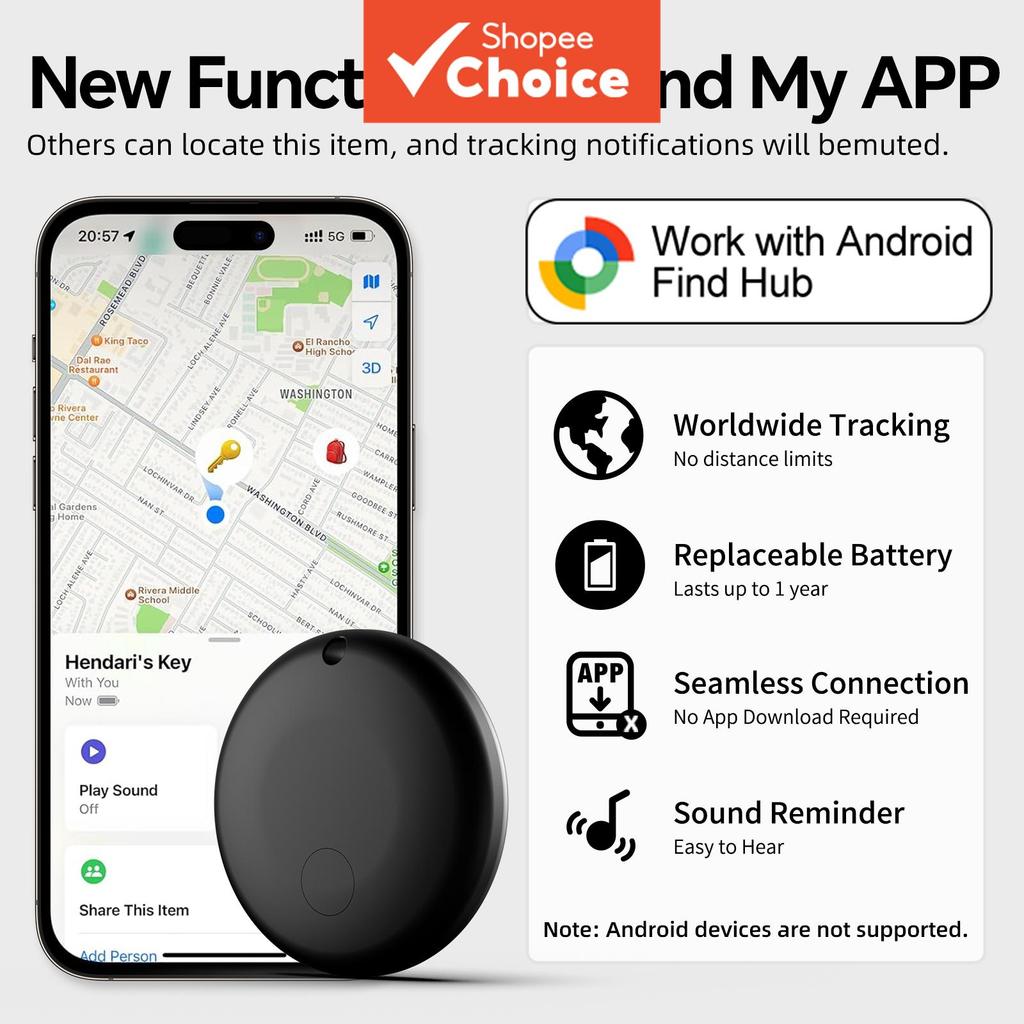 Mini Tag Gps Tracker For Android Google Find Hub Global Locator Smart ...
