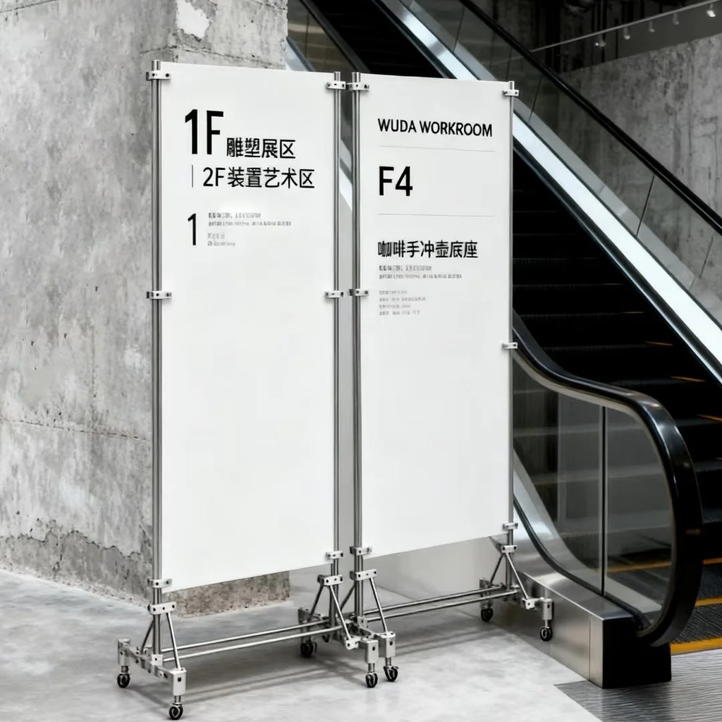 Customized Floor-standing Signboard Metal Floor-standing Poster Display ...