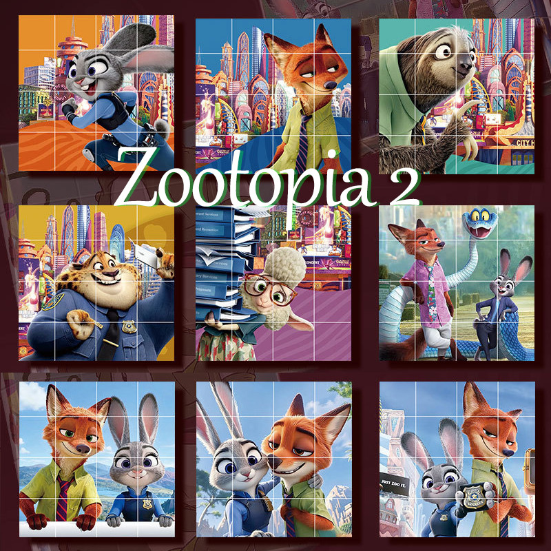 16PCS Zootopia 2 Building Block Educational Magnetic Block Puzzle Toy ...