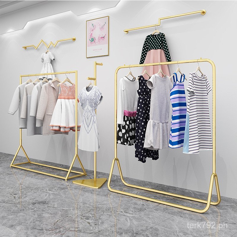 Women's Clothing Store Shelves Clothing Rack Floor-standing Clothing ...