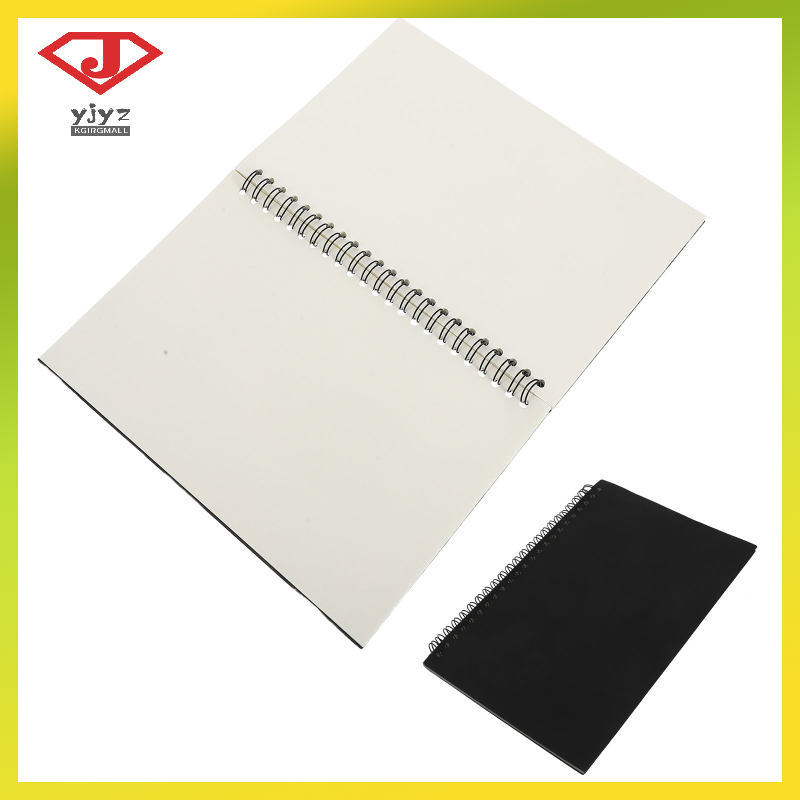 Itim na Kraft Spiral Notebook para sa Pagsusulat ng Tala at Malikhaing ...