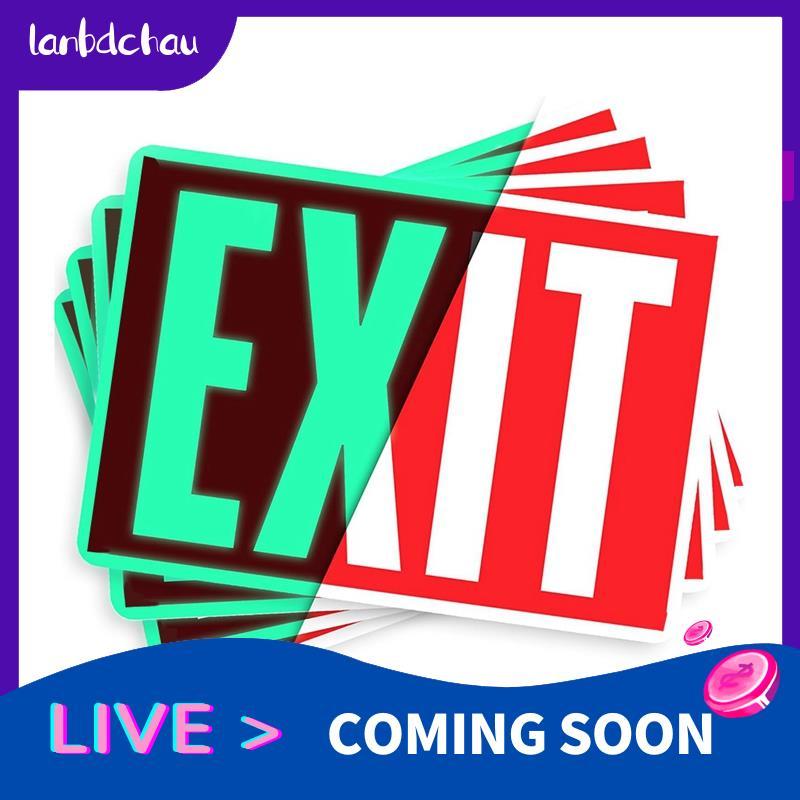 Exit Sign Stickers -Glow in the Dark - 4 Pcs, 12 Inch By 7 Inch ...