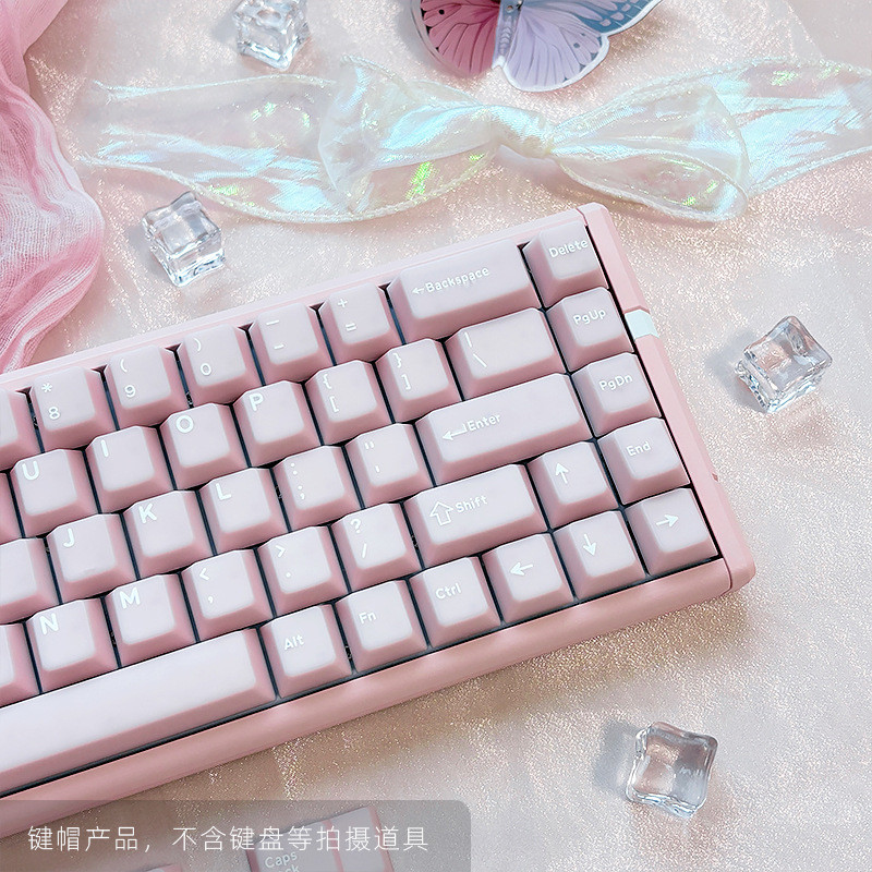 White Marble Keycap Pink 128 Keys Cherry Profile Two-color Injection ...