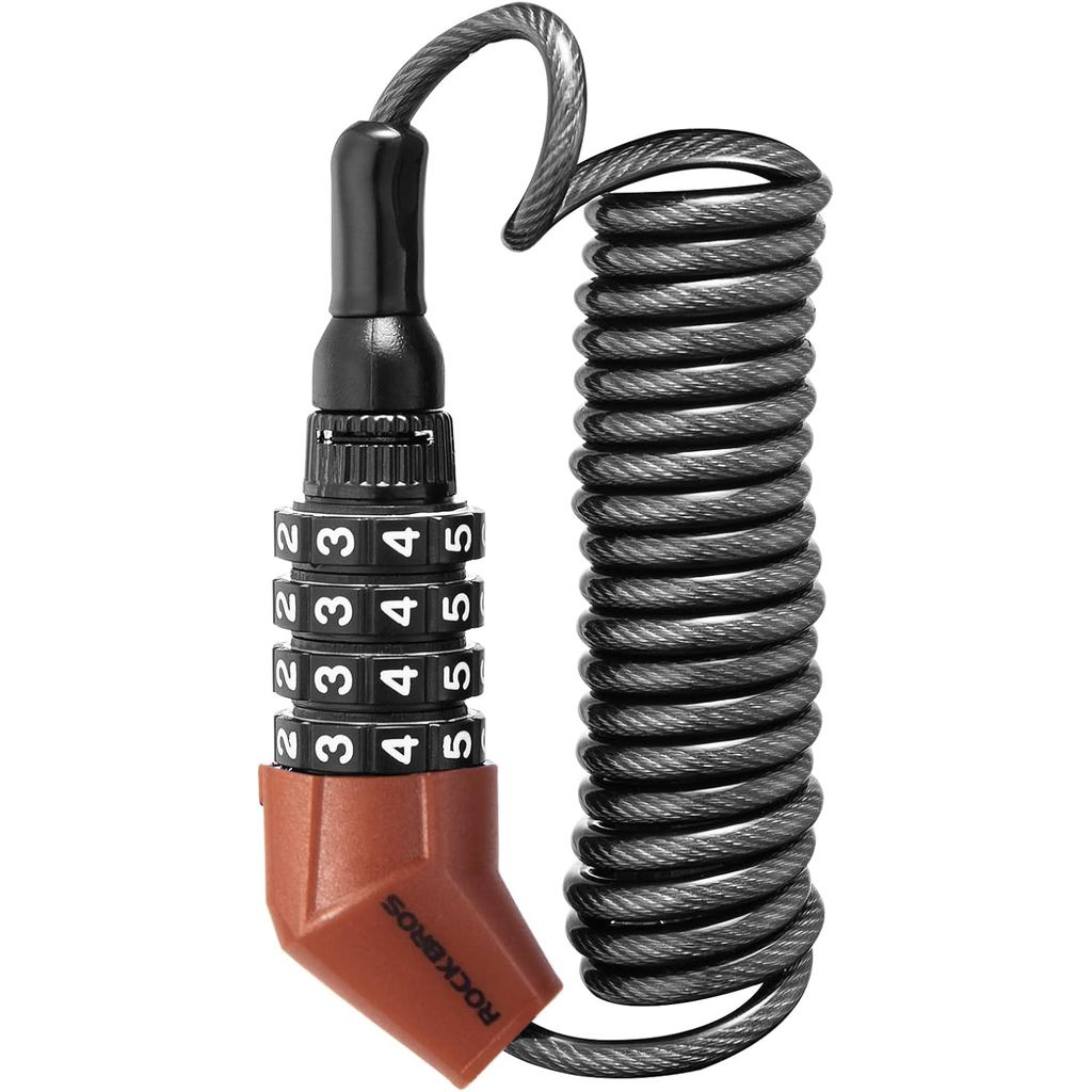 ROCKBROS Motorcycle Helmet Lock Bike Cable Lock Lightweight Bike Lock ...