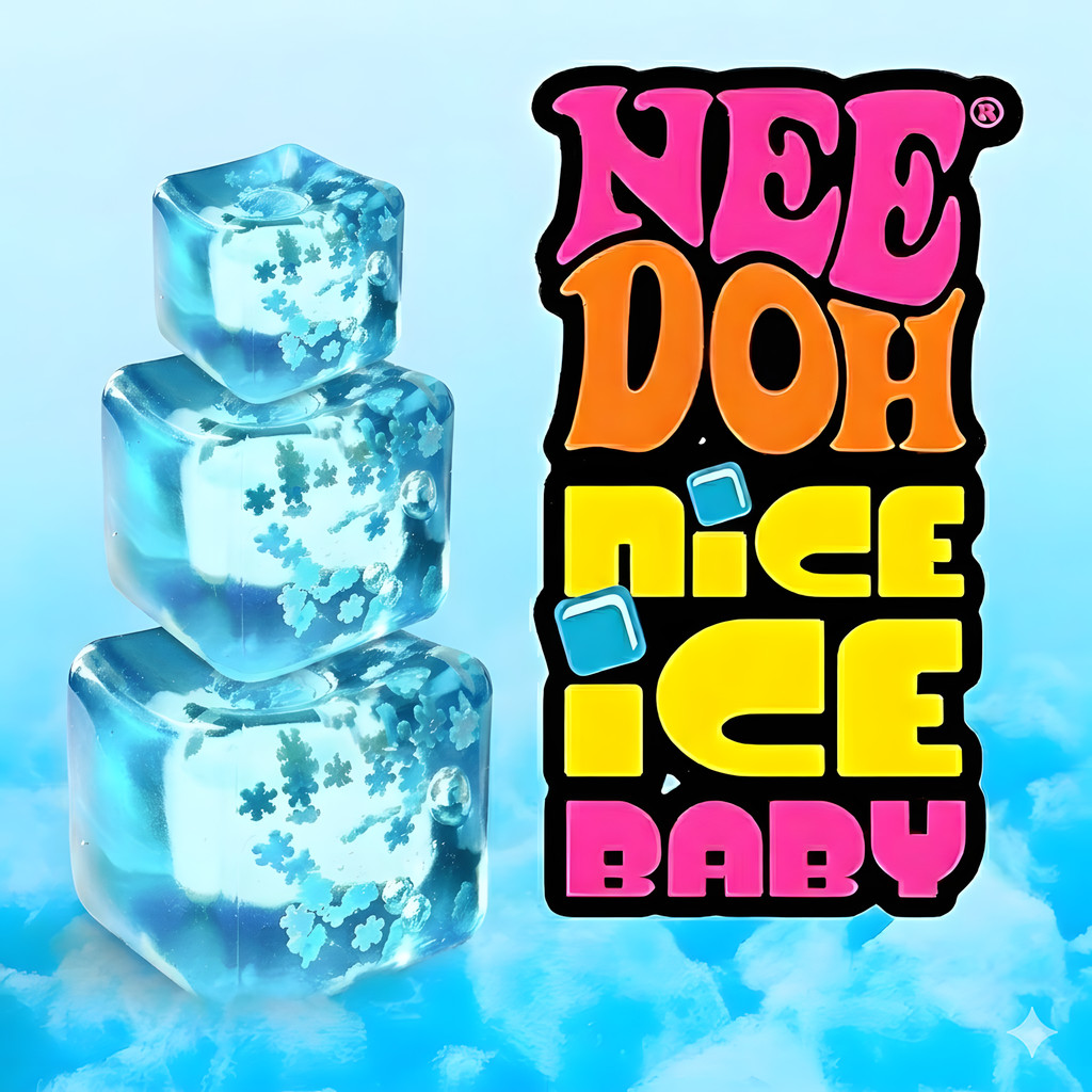 Needoh Snowflakes Nice Cube Squishy Fidget Toy Stress Relief Sensory ...