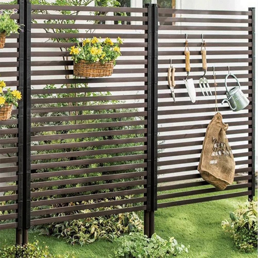 ** 3 Ft W X 4 Ft H Metal Privacy Fence Outdoor Privacy Screen PE ...
