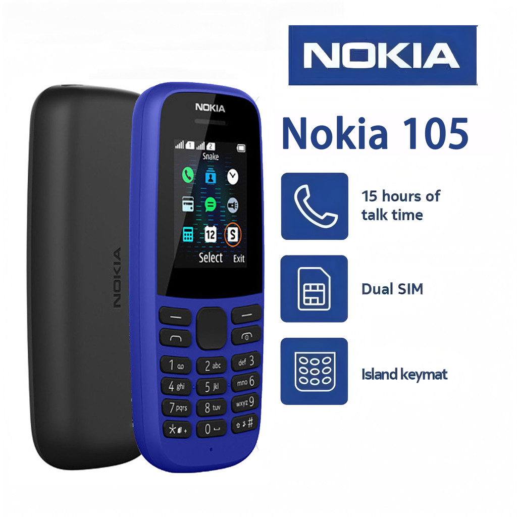 Original Brand New Noki 105 Keypad Phone Dual Sim 800 mAh Keypad ...