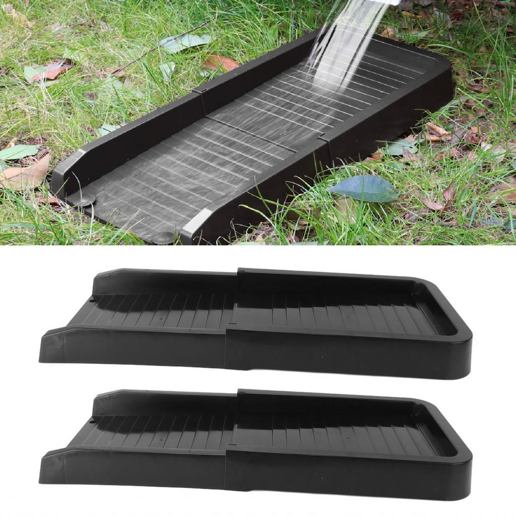 rrianfo Sorandy 2Pcs Black Downspout Splash Blocks Heavy Duty Rain ...