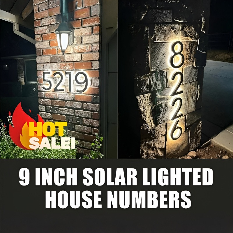 【Waterproof Energy Efficient】 LED Illuminated House Number Sign LED ...
