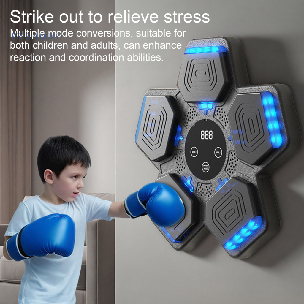Punching Pad with Lights Boxing Trainer Wall-mounted Electronic Boxing ...