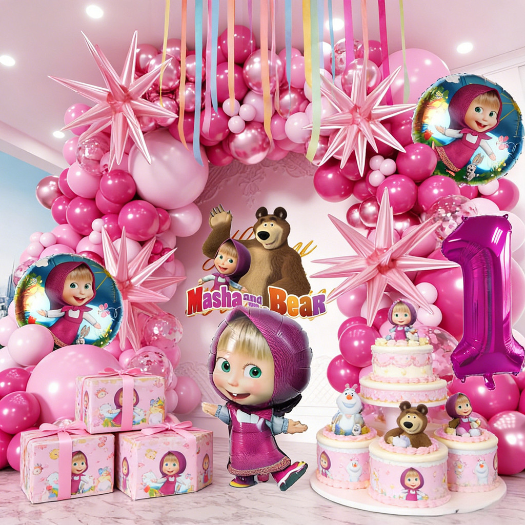 Shop masha and the bear birthday theme for Sale on Shopee Philippines