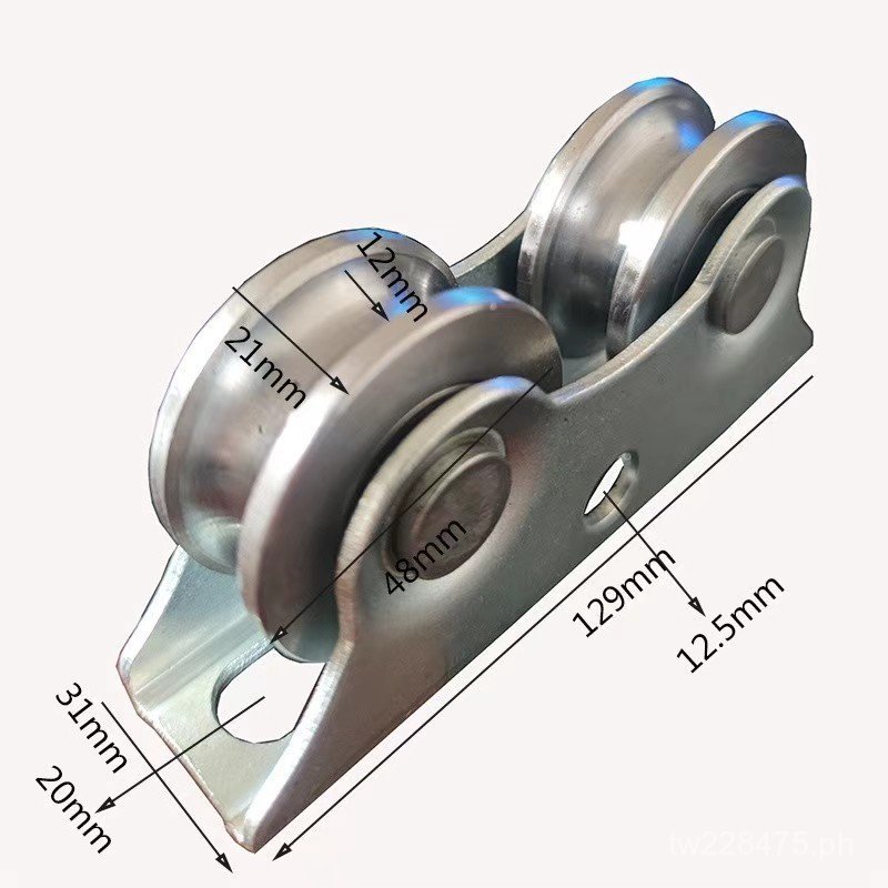 Track V Cast Iron Wire Rope H Integrated Flat Wheel Pulley U Double ...