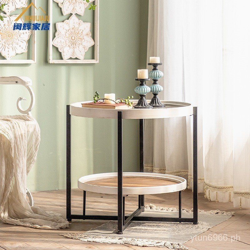Small Apartment Small Coffee Table Mini Living Room Small Round Table ...