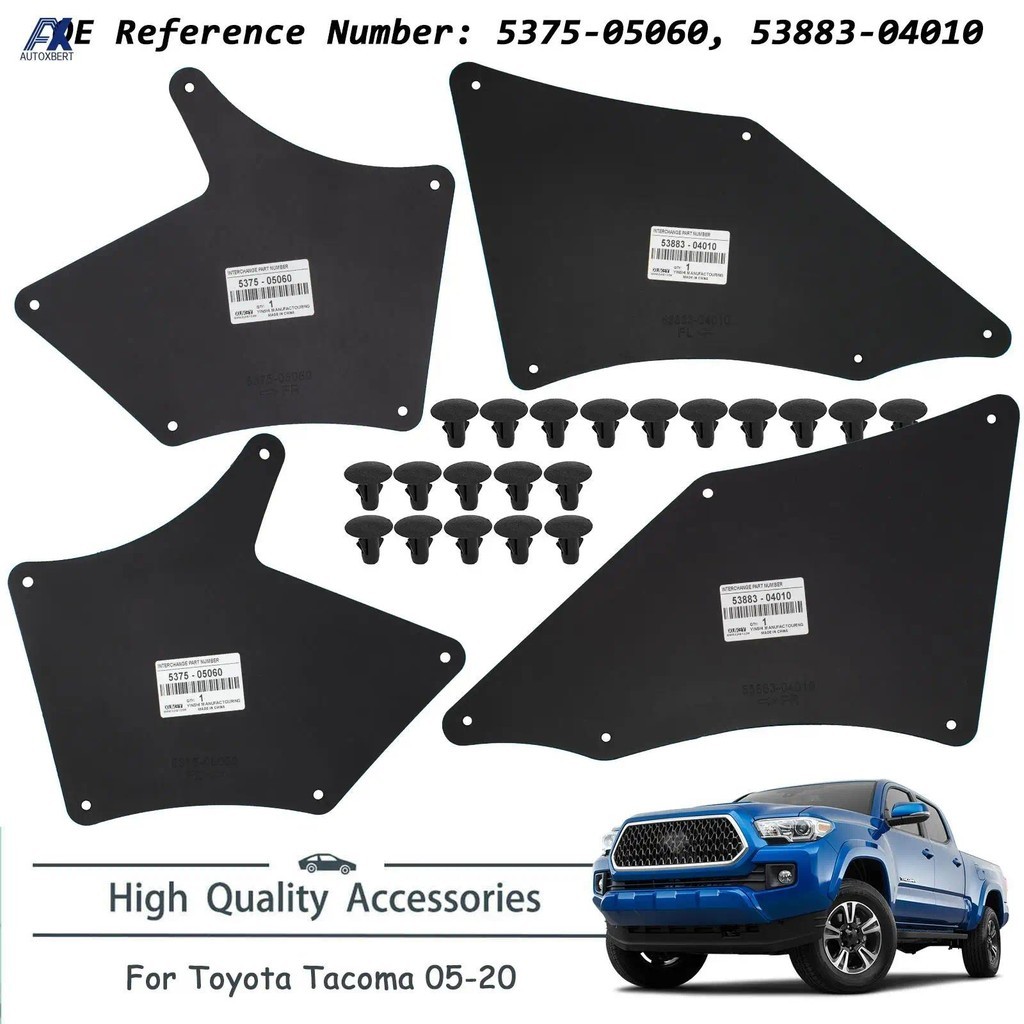 Fender Liners Splash Shield For Toyota Tacoma 2005 2020 Apron Seal Mud 