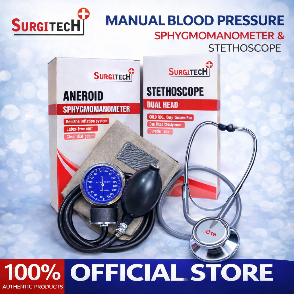 Surgitech SET Manual BP Aneroid Sphygmomanometer with Dual Head ...