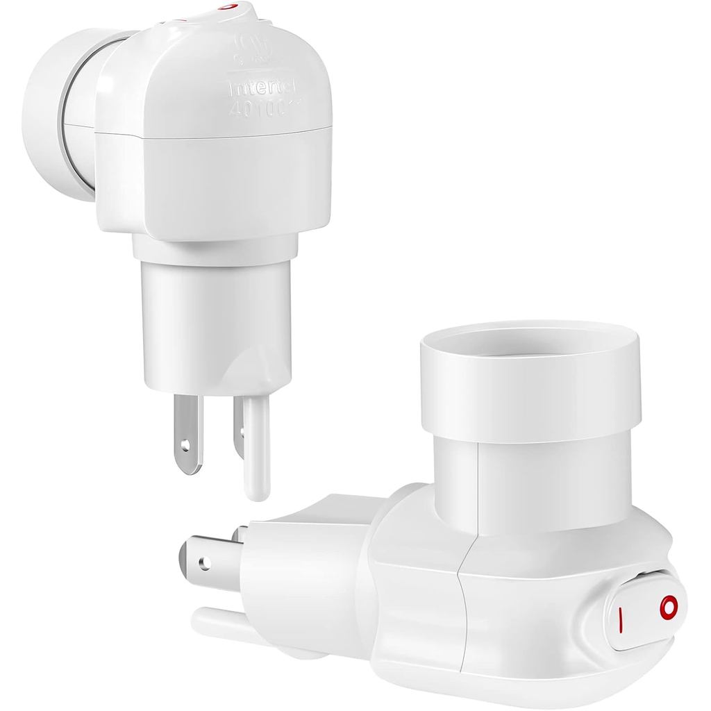 Plug in Light Socket, Outlet to Light Socket Adapter 3 Prong 360 ...