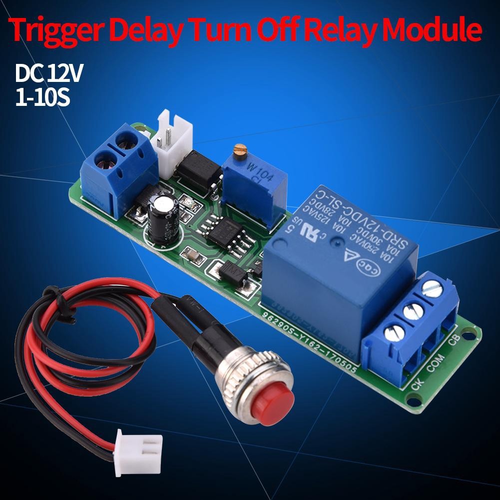 DC 12V Adjustable Timer Delay Turn OFF Module Timing Relay Time Switch ...
