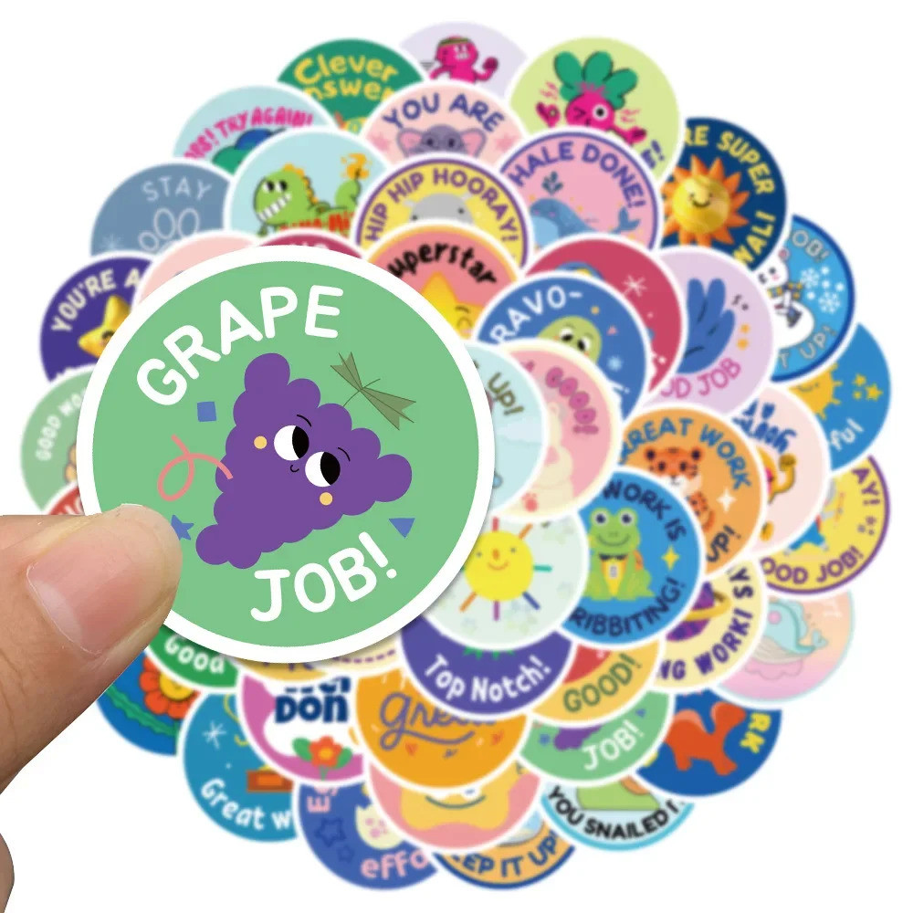 10/50pcs Reward Stickers Fun Incentive Kids Toy Sticker Cute Pattern ...