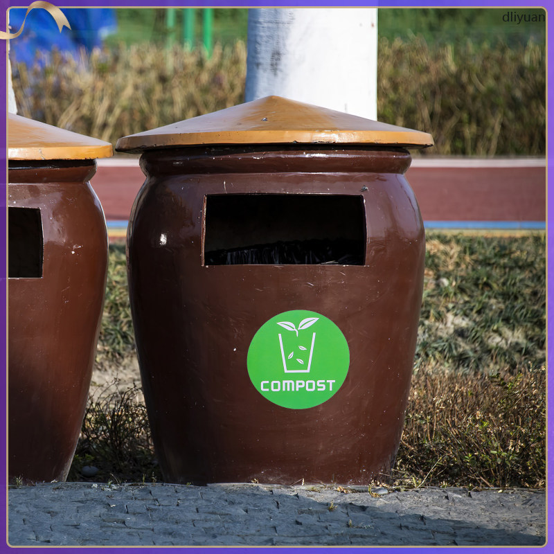 6pcs Multi kulay na PVC Waste Sorting Stickers para Basurahan, Pang ...