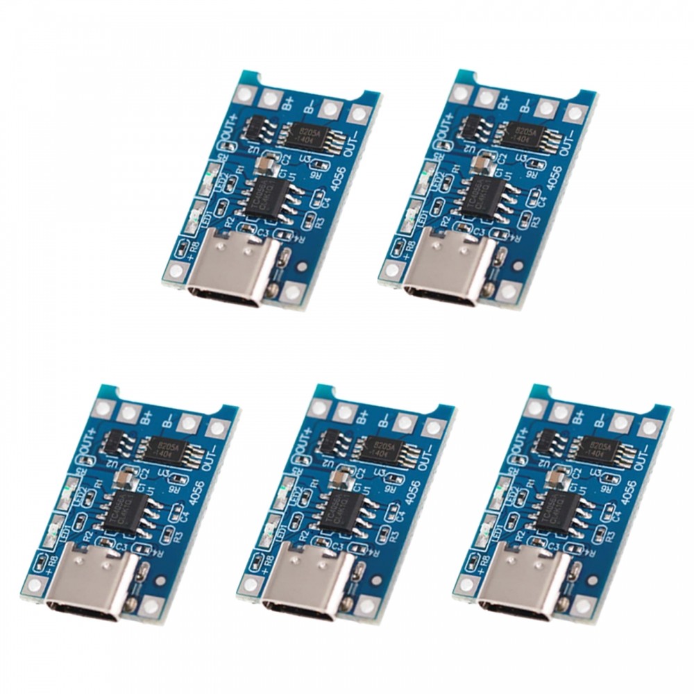 5 Units of Lithium Charger Board Modules with Battery Protection TYPEC ...