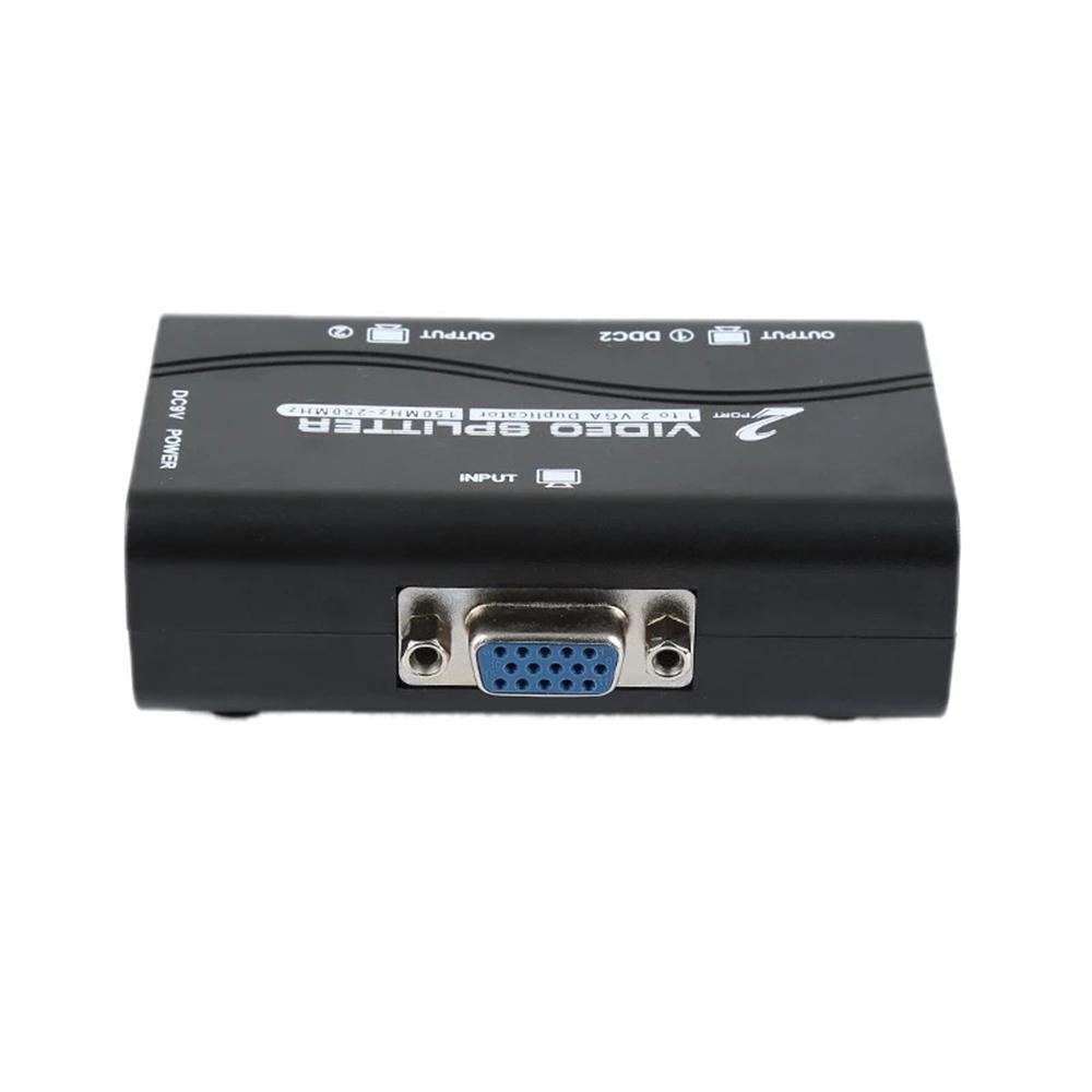 DAISHEN VGA Splitter 1 to 2 1 PC to 2 Monitor Split Screen Video ...