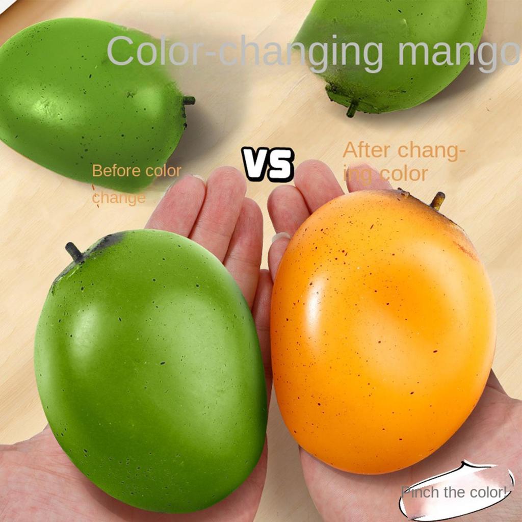 Mango Squishy Toy Slow Rebound Squeeze Toy Color Changing Mango Stress ...