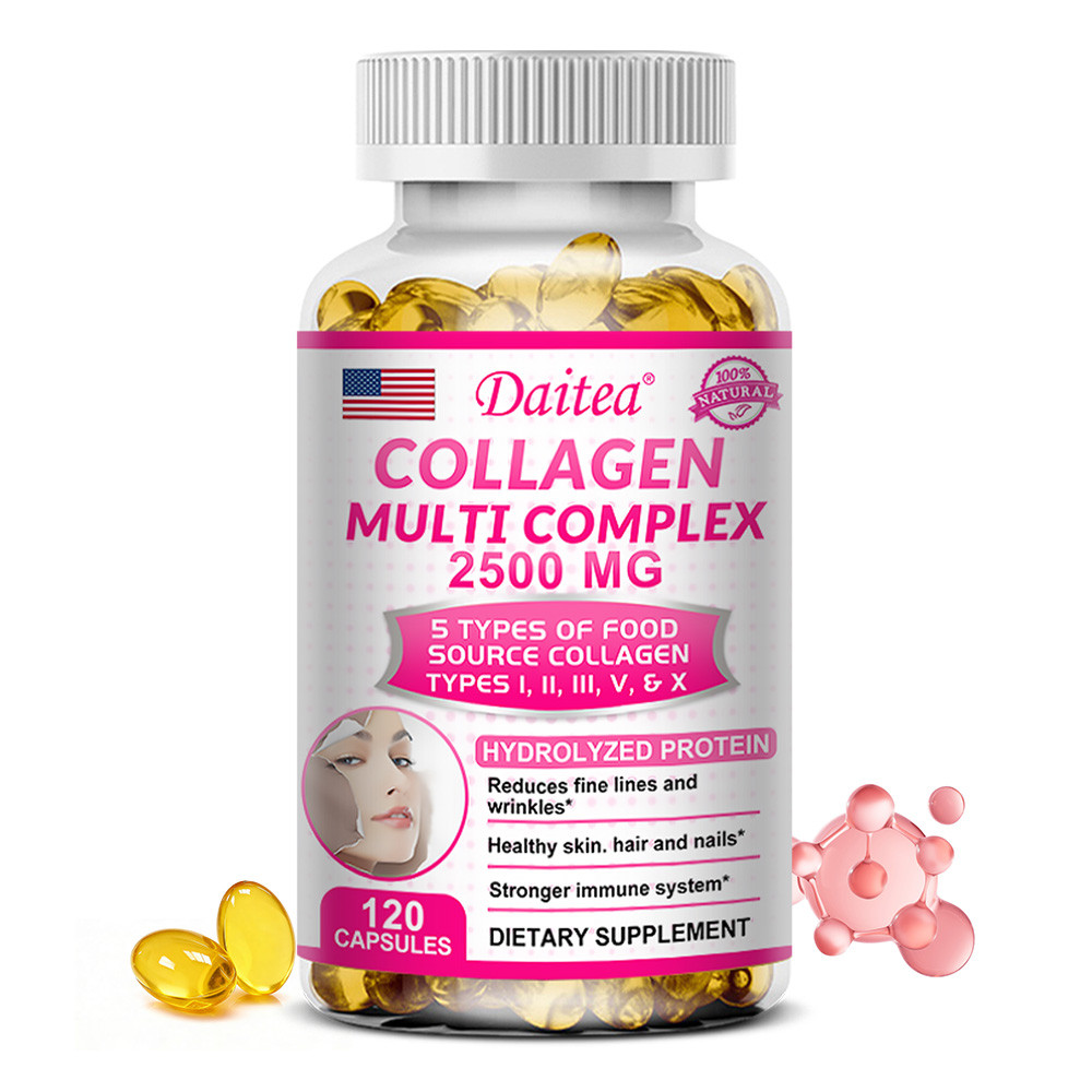 daitea glutathione + Collagen 60 Gummies, antioxidant detoxification, anti-aging 2x Daitea Collagen Capsules 5500mg