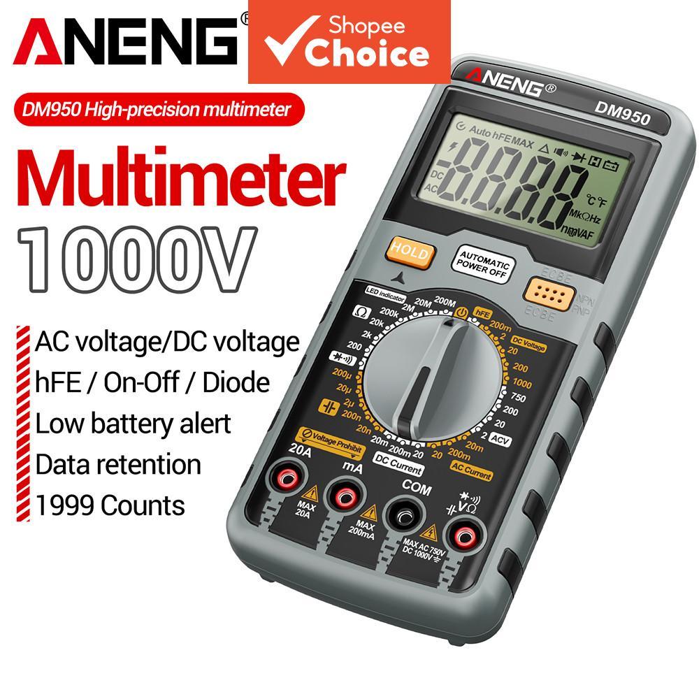 One Pc ANENG DM950 Digital Multimeter 1999 Counts Auto Range AC DC ...