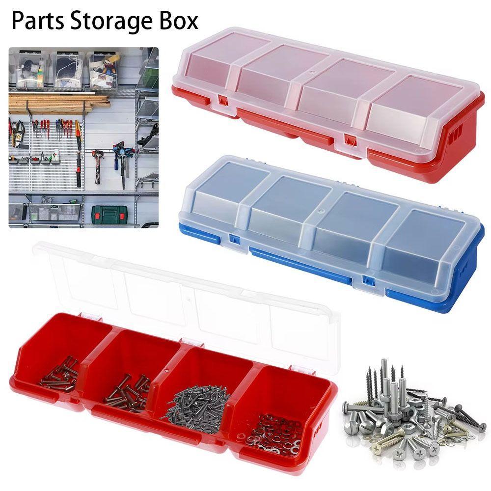 YANN1 1Pcs Parts Storage Box, 4 Compartments Display Screw Organizer ...