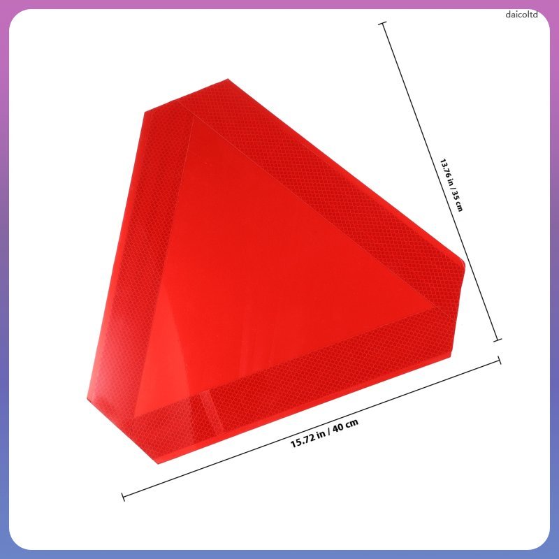 Reflective Sign Triangular Plate Sticker Tractor Triangle Reflector ...