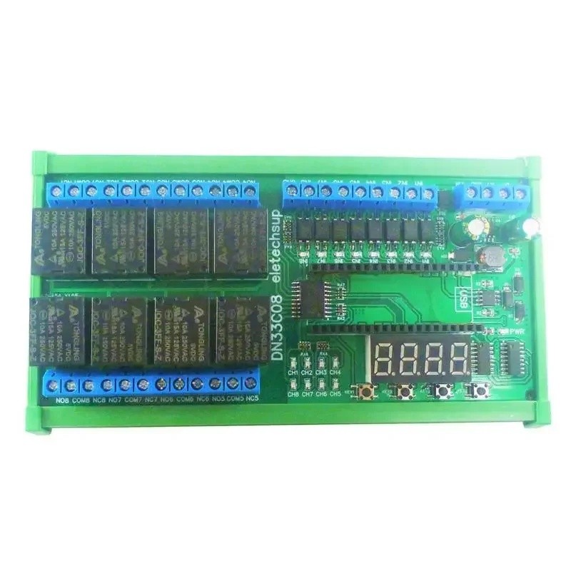 8ch RS485 Simple PLC IO Expanding Board Multifunction Delay Relay ...