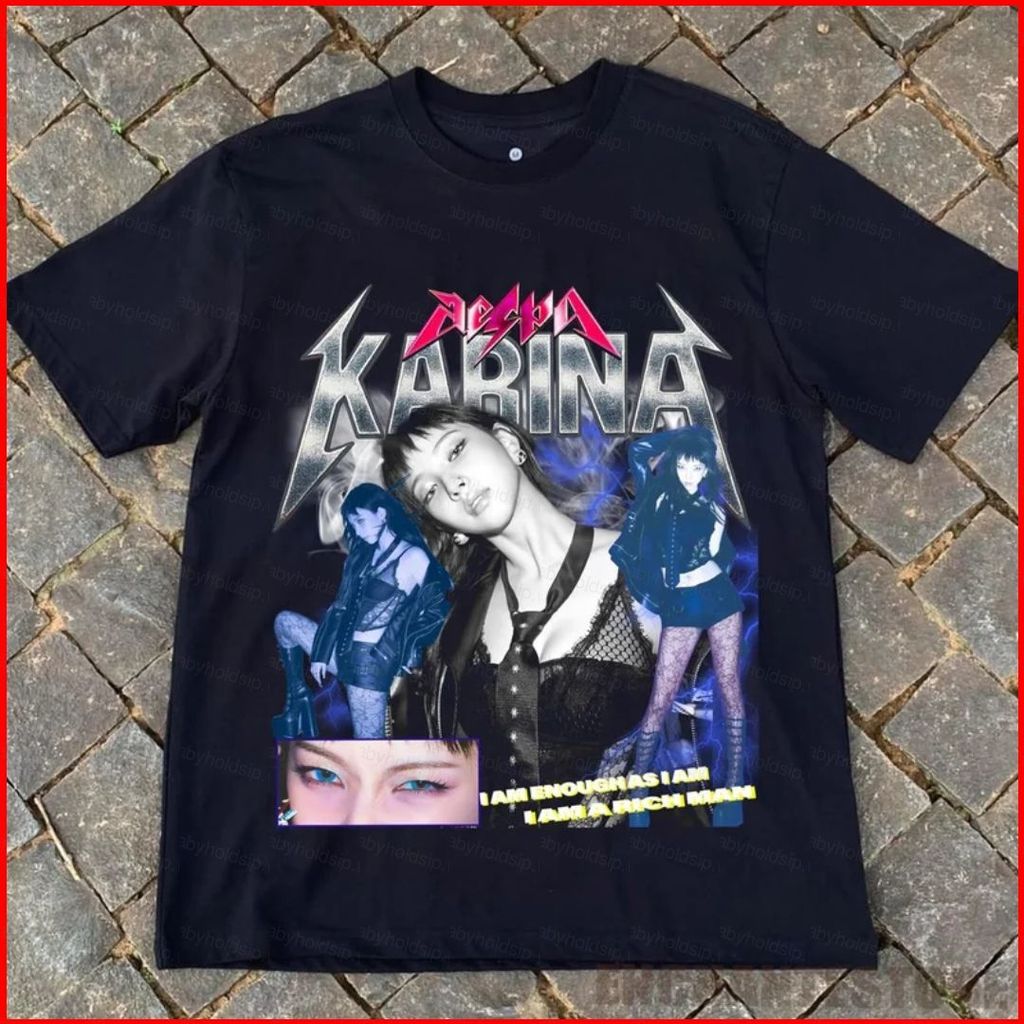 BS1 AESPA Rich Man Kpop breathable tee KARINA GISELLE WINTER