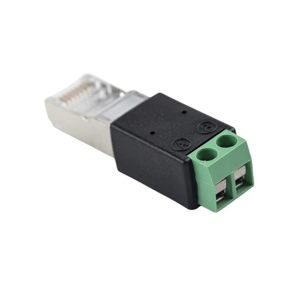 NIUYO RJ45 Terminal Adapter, Adapter 2PIN Terminal RJ45 to RS485 ...