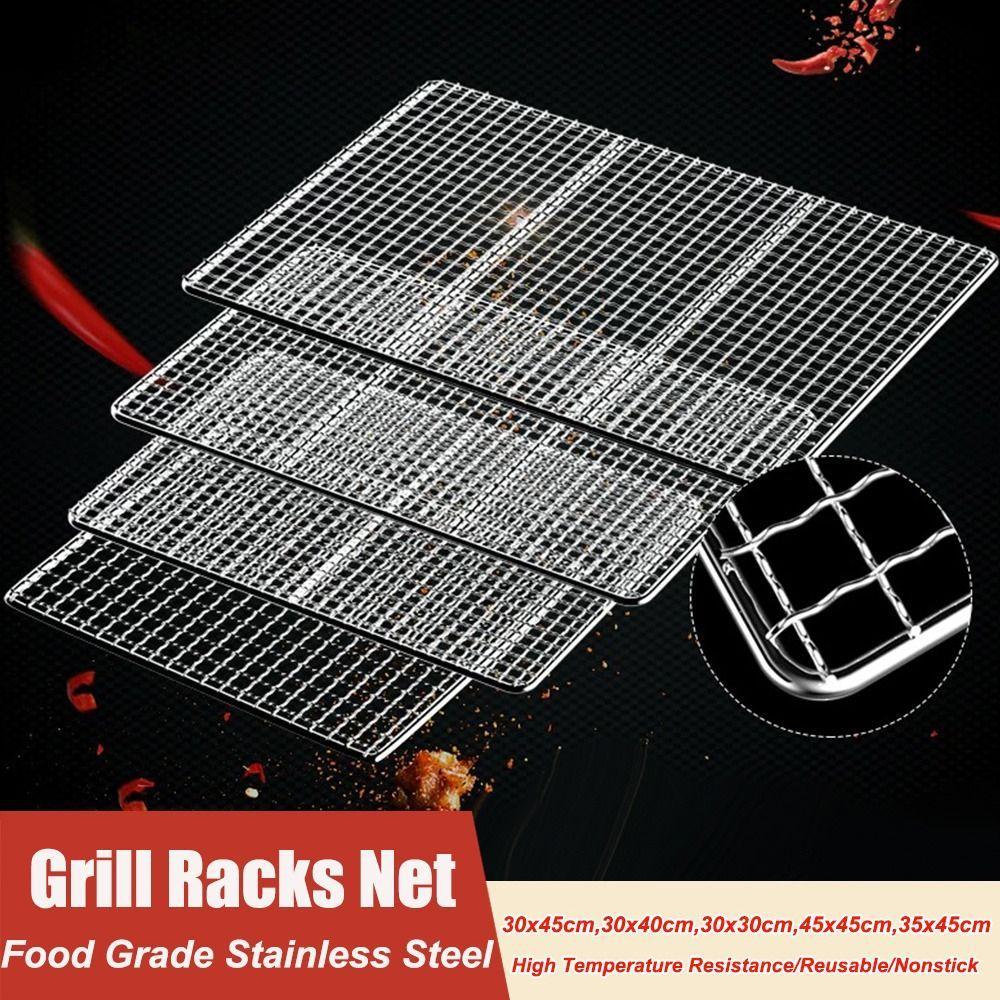 BOOMLIFE1238C Grill Racks, Square Iron Wire Grill , Reusable Nonstick ...