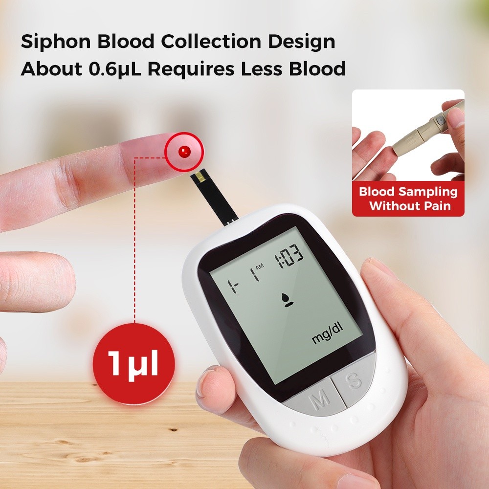 KH100 Glucometer Test Kits with Strips Glucose Meter Complete Set ...