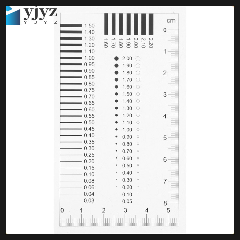 Film Centimeter Protractor Defect Measurement Chart Appearance ...