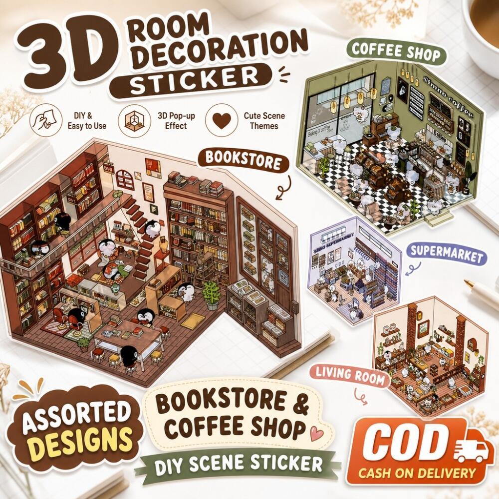 3D Room Decoration Sticker DIY Scene Sticker for Journal Phone Case ...
