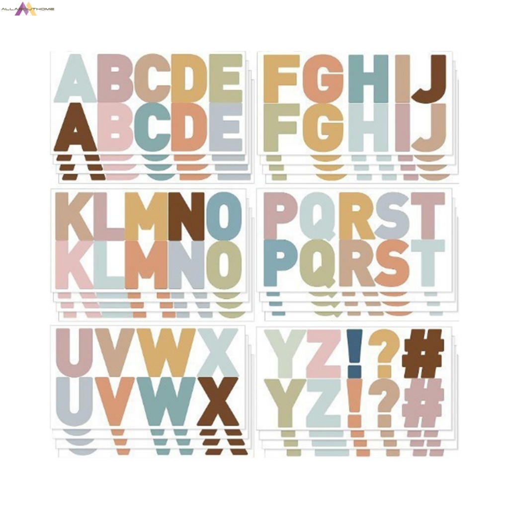 Waterproof PVC Alphabet Number Stickers 24 Sheets DIY Kids Rewards ...