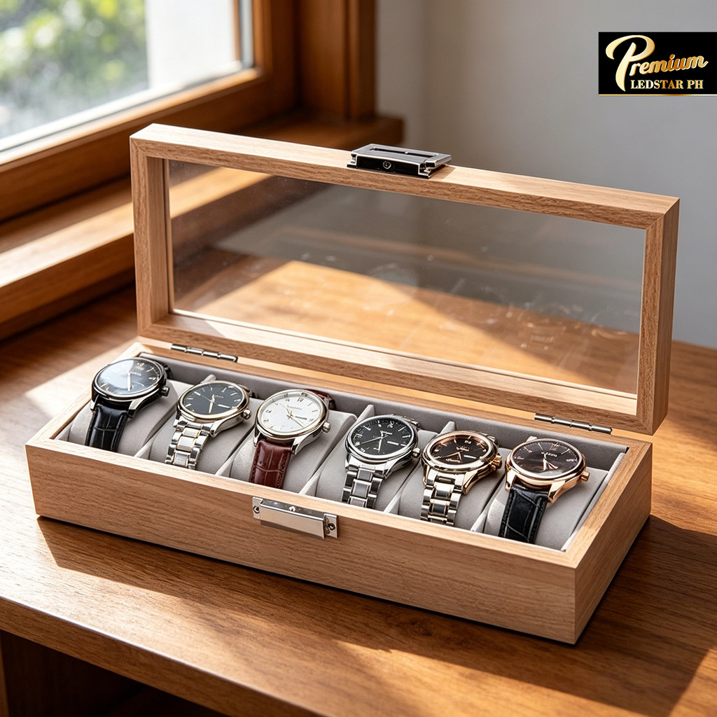 Wooden Display Board for 6 Watches Watch Case Watch Tray Watch ...