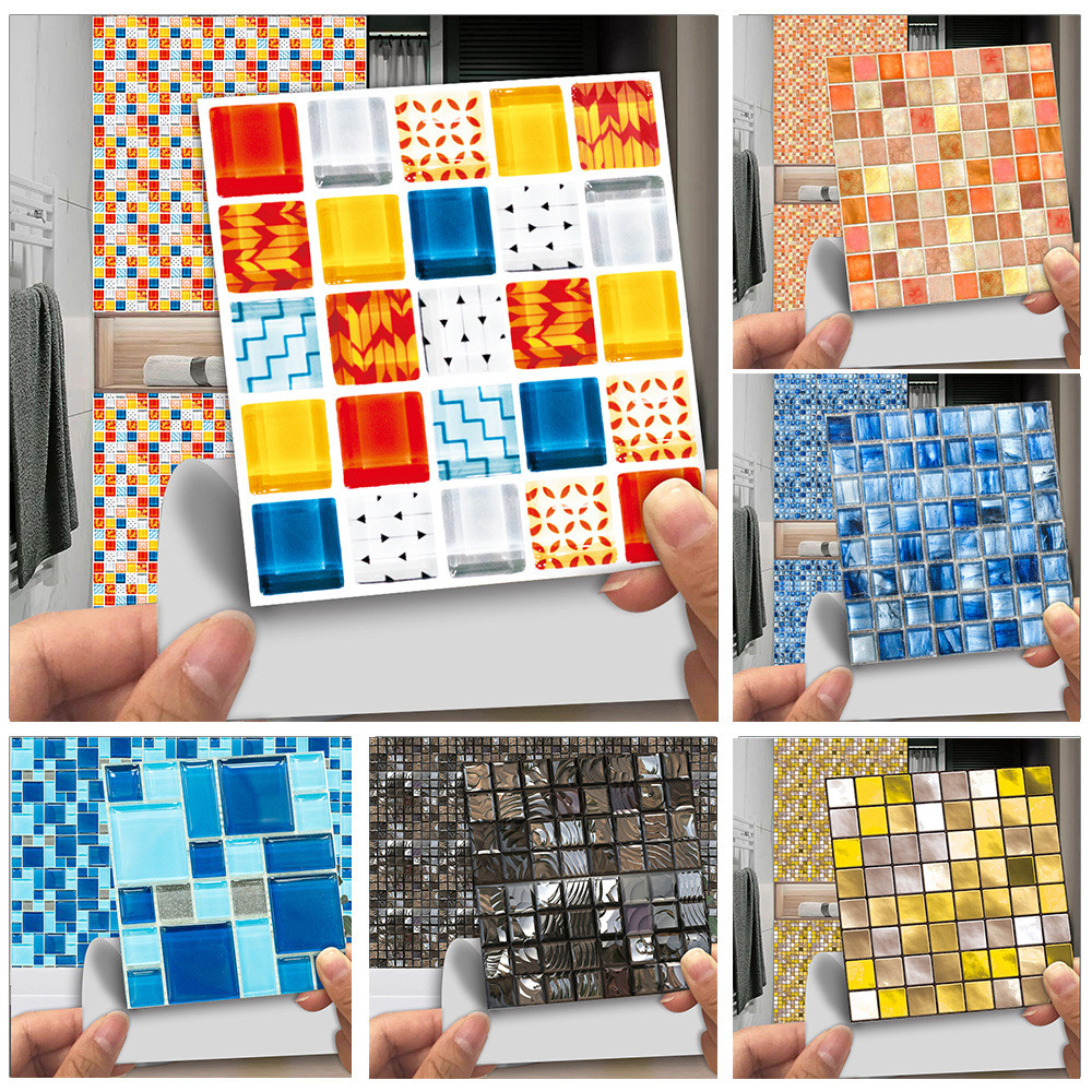 Abstract Mosaic Ceramic Simulation Tile Stickers for Home Renovation ...
