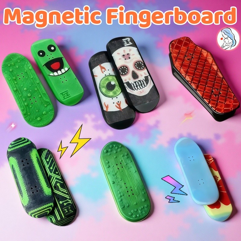 【COD】Kickflip Mini Magnetic Skateboard 3D Printed Pocket-Sized Flipping ...