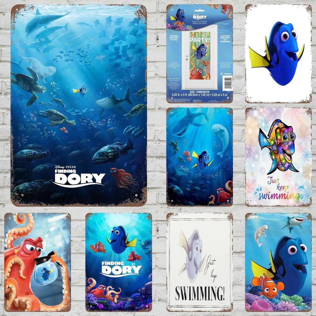 MINISO Finding Dory Retro Vintage Tin Sign Poster Decorative Plaque ...