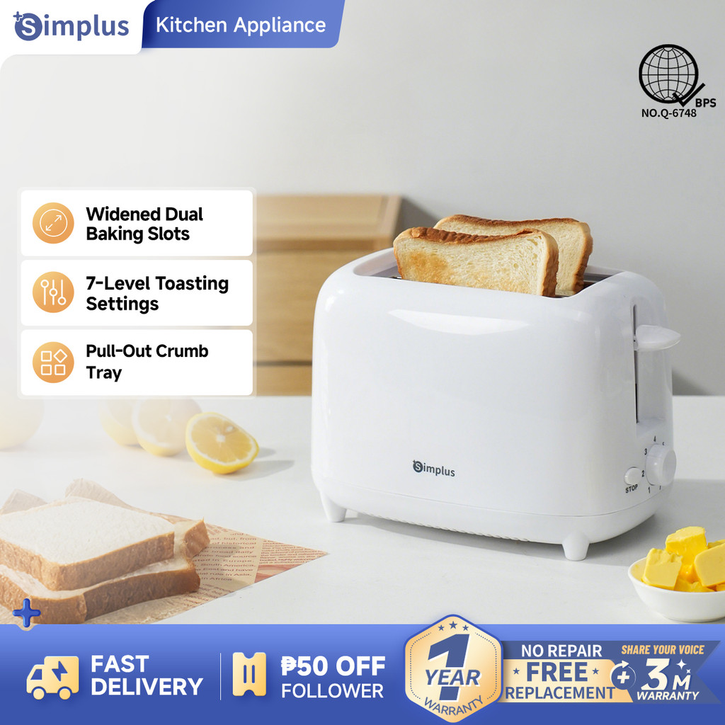 Simplus Toaster-7 Browning Levels, Extra-Wide Slots, Auto Pop-Up ...