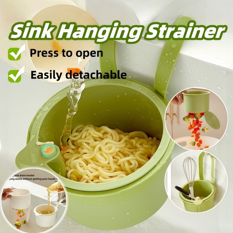 Sink Hanging Filter Basket Kitchen Residue Colander Quick Draining ...